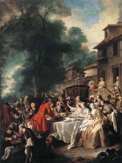 Jean-Francois De Troy A Hunting Meal oil painting image